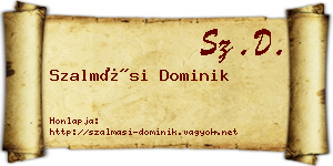 Szalmási Dominik névjegykártya