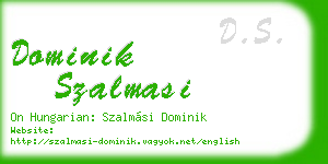 dominik szalmasi business card